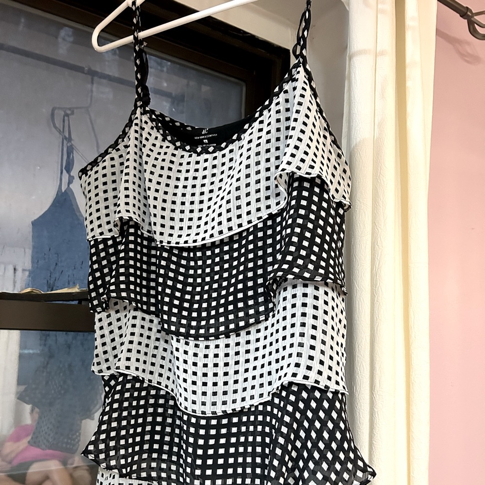 Strappy polkadot tank top